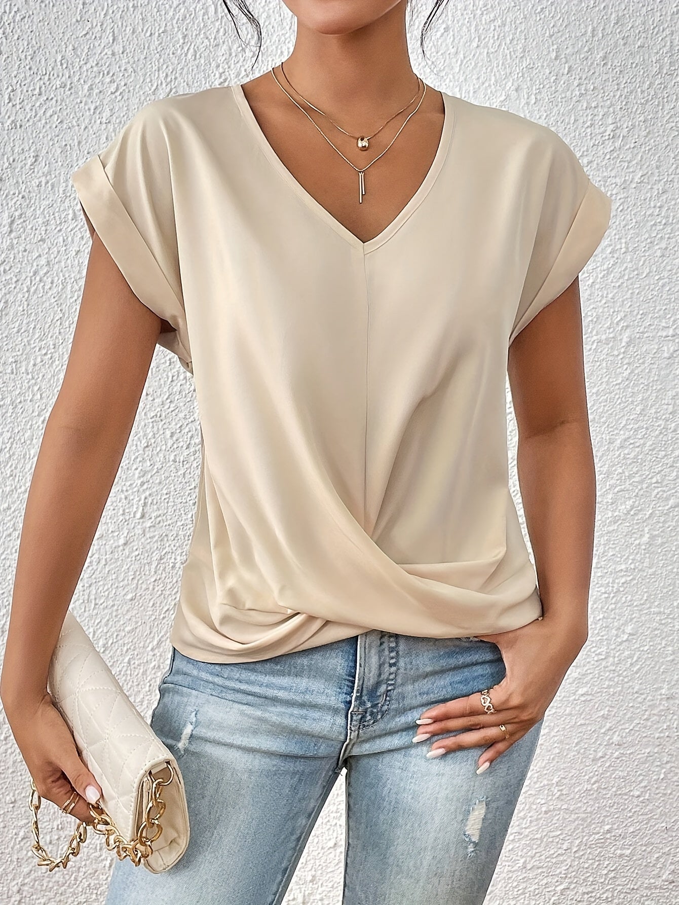 Faina™ | Elegante casual blouse met V-hals