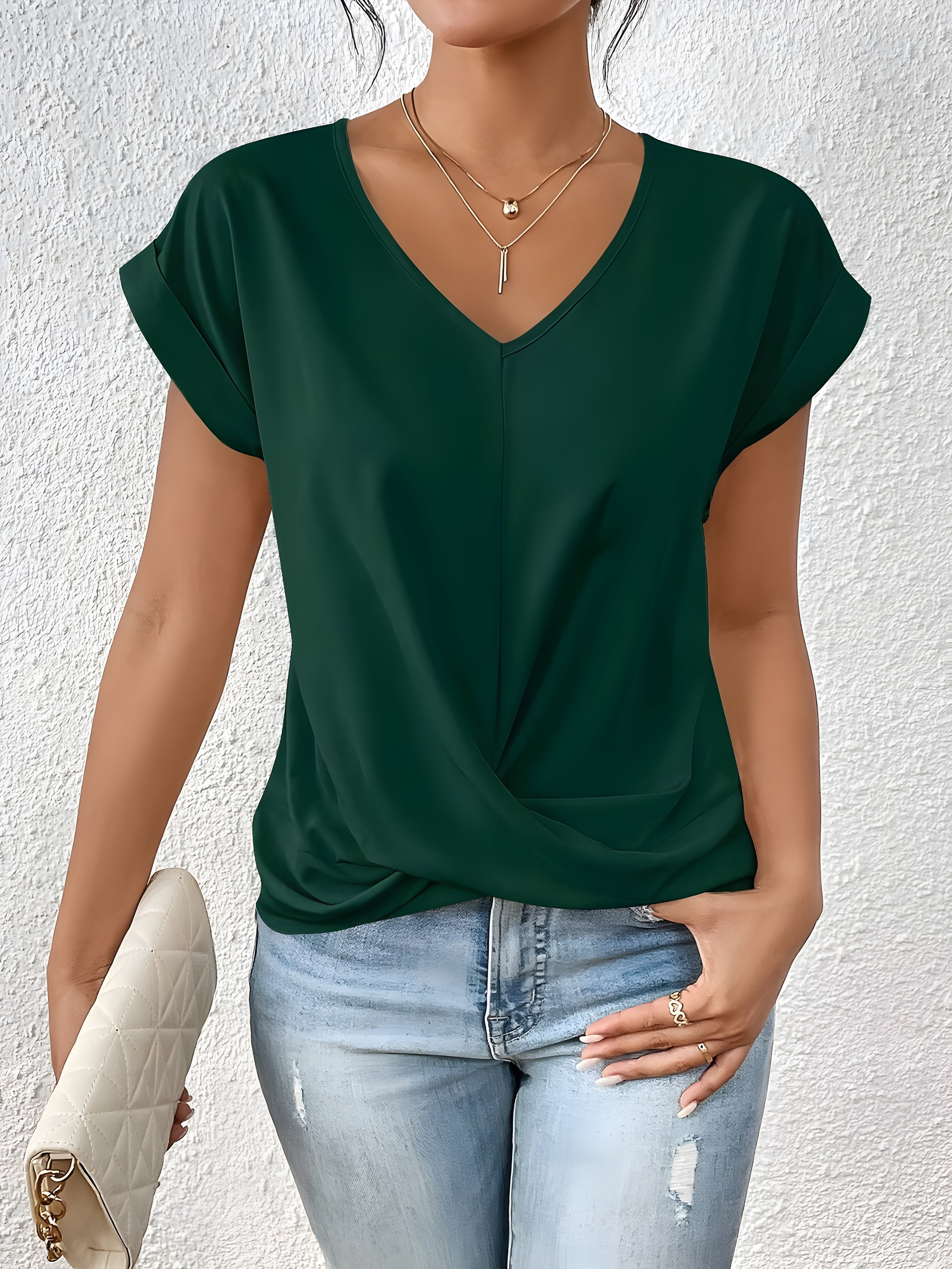 Faina™ | Elegante casual blouse met V-hals