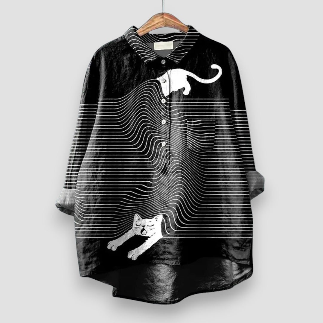 Sofie | Damesblouse met Hondenprint