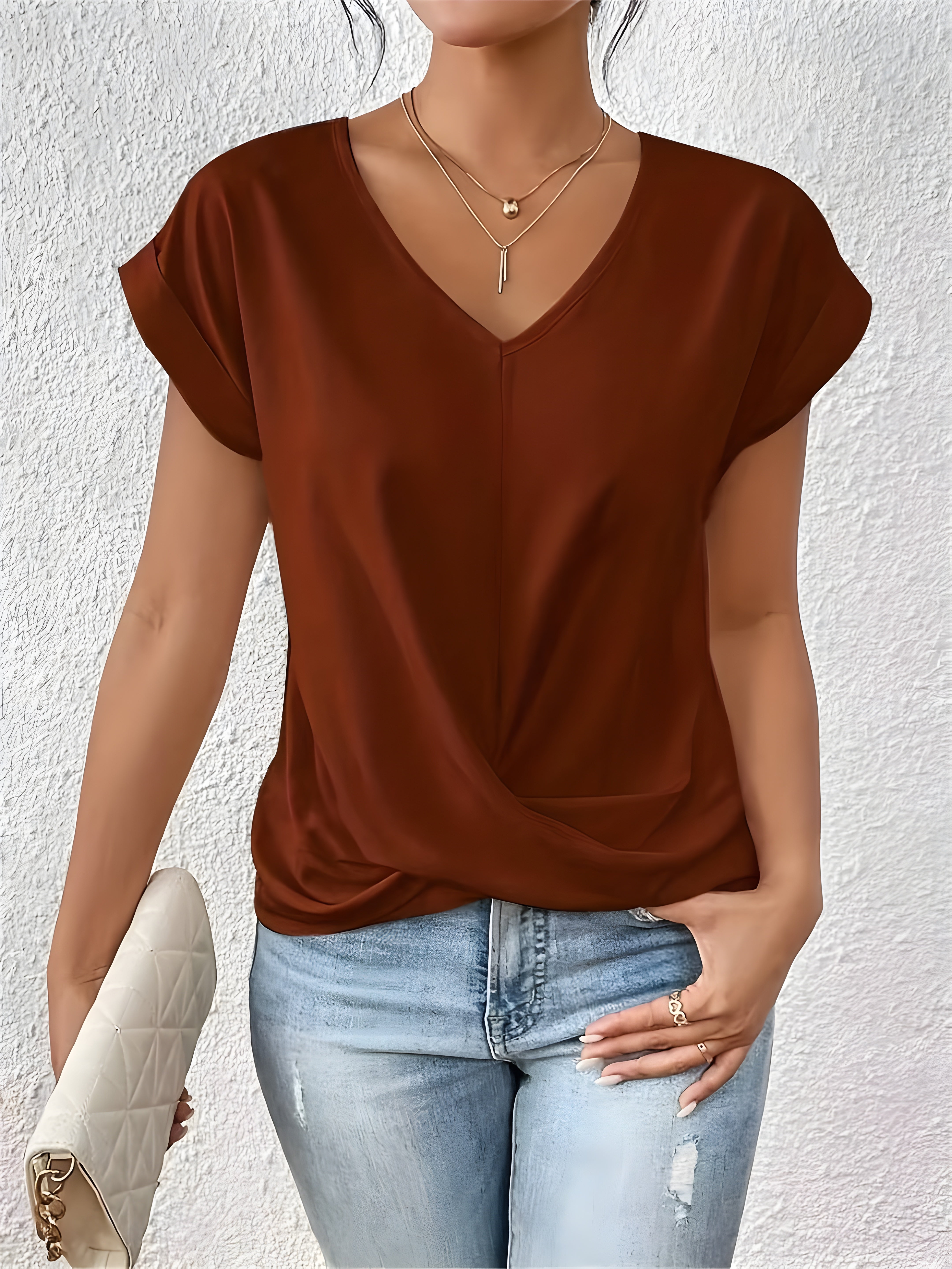 Faina™ | Elegante casual blouse met V-hals