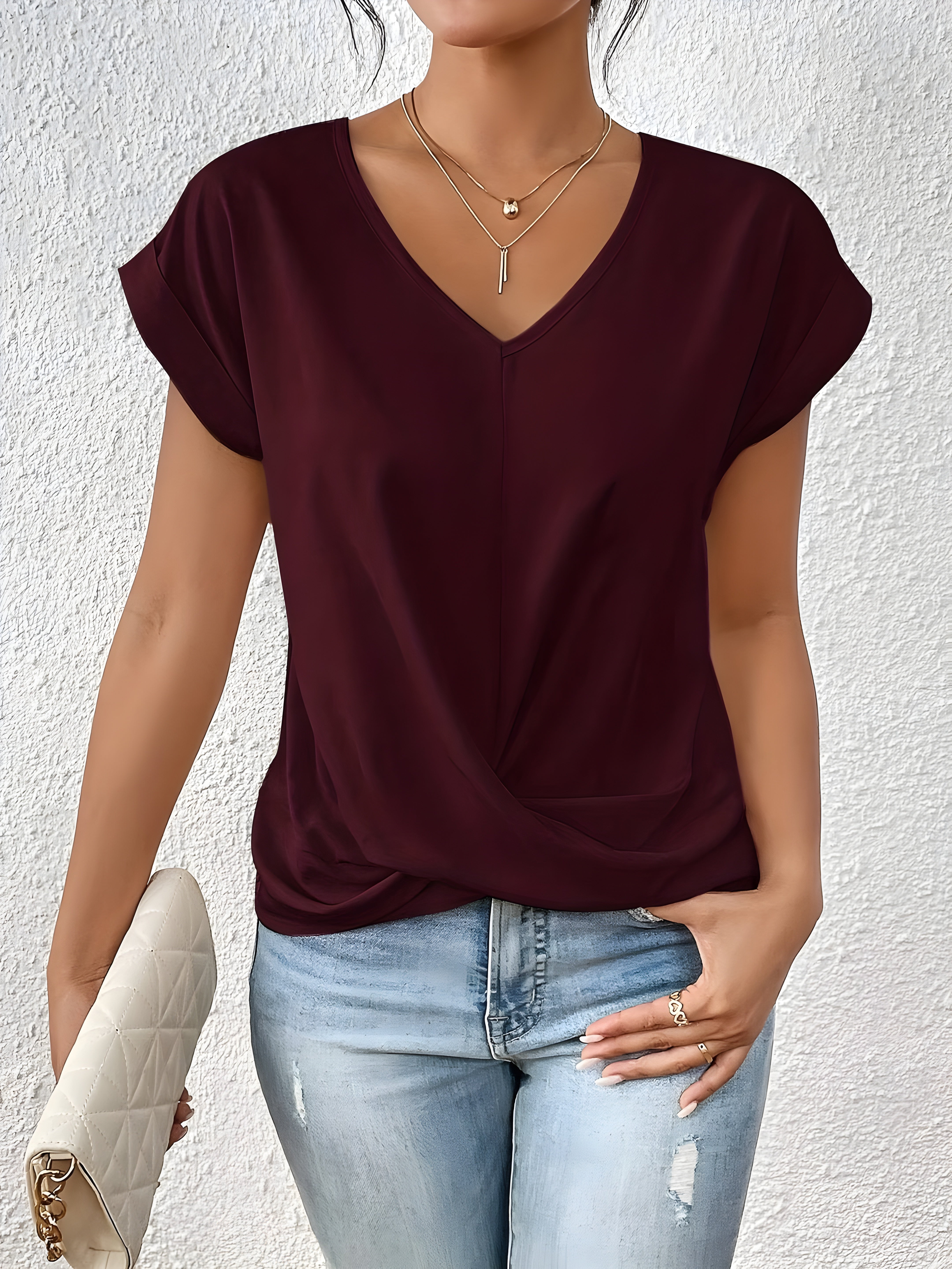 Faina™ | Elegante casual blouse met V-hals
