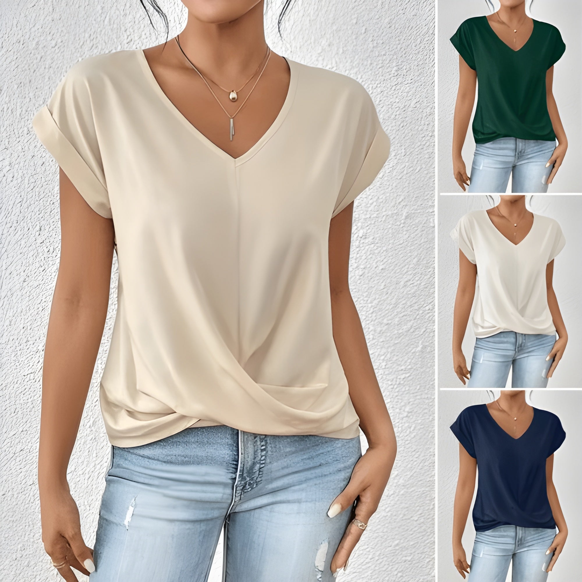 Faina™ | Elegante casual blouse met V-hals