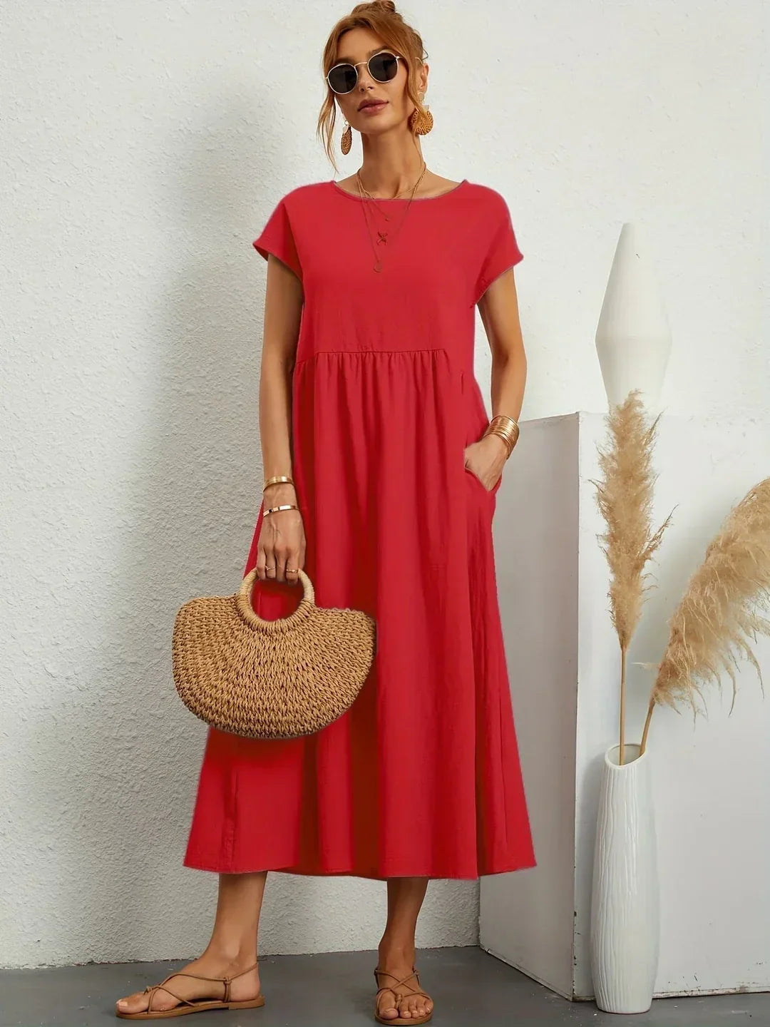 Elena - Elegante Zomerjurk Met Luchtige Pasvorm