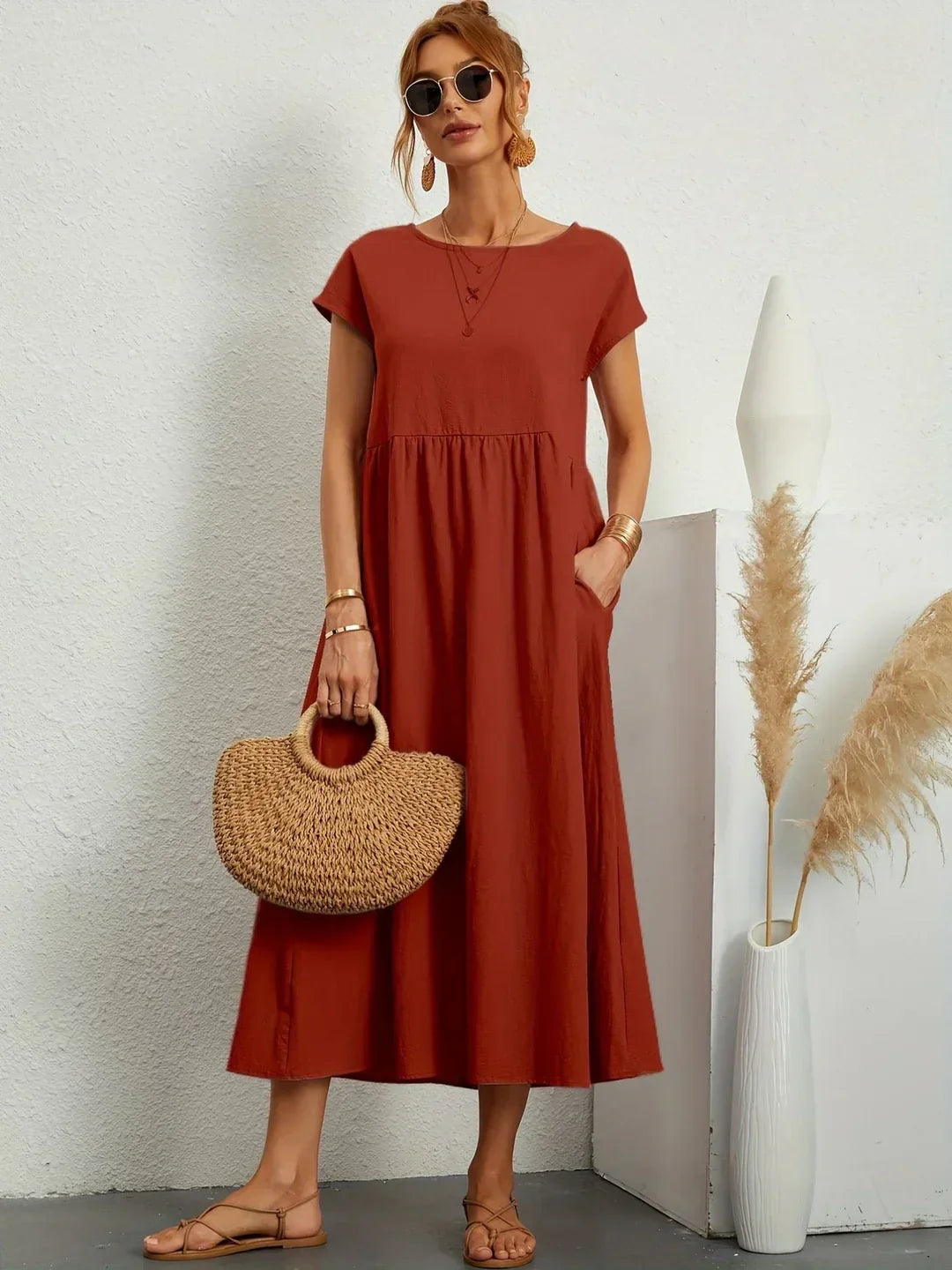 Elena - Elegante Zomerjurk Met Luchtige Pasvorm