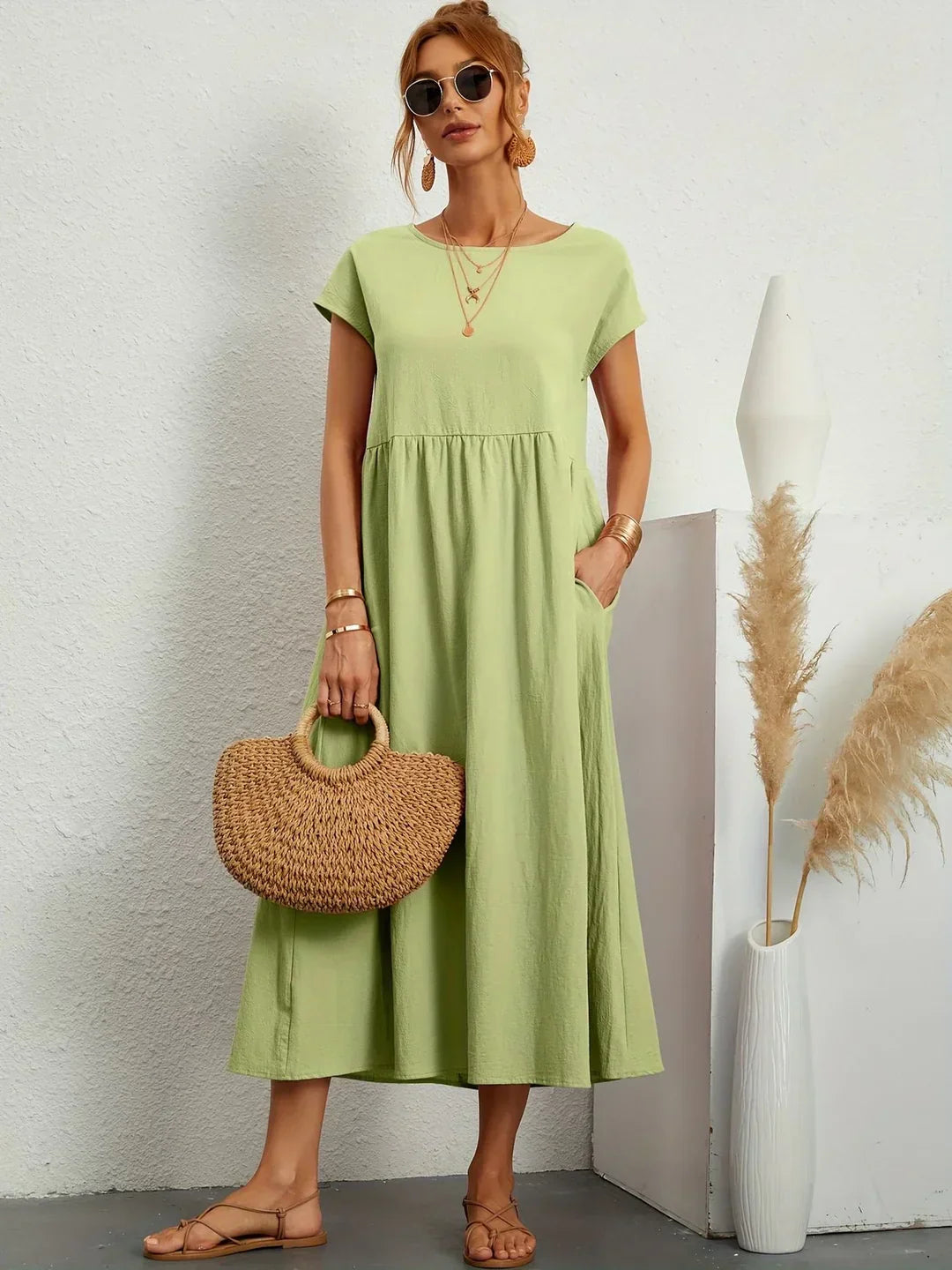 Elena - Elegante Zomerjurk Met Luchtige Pasvorm