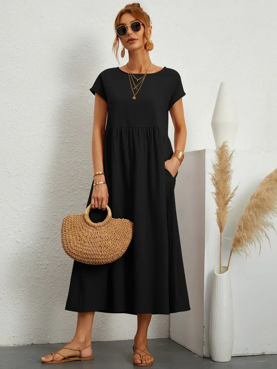 Elena - Elegante Zomerjurk Met Luchtige Pasvorm
