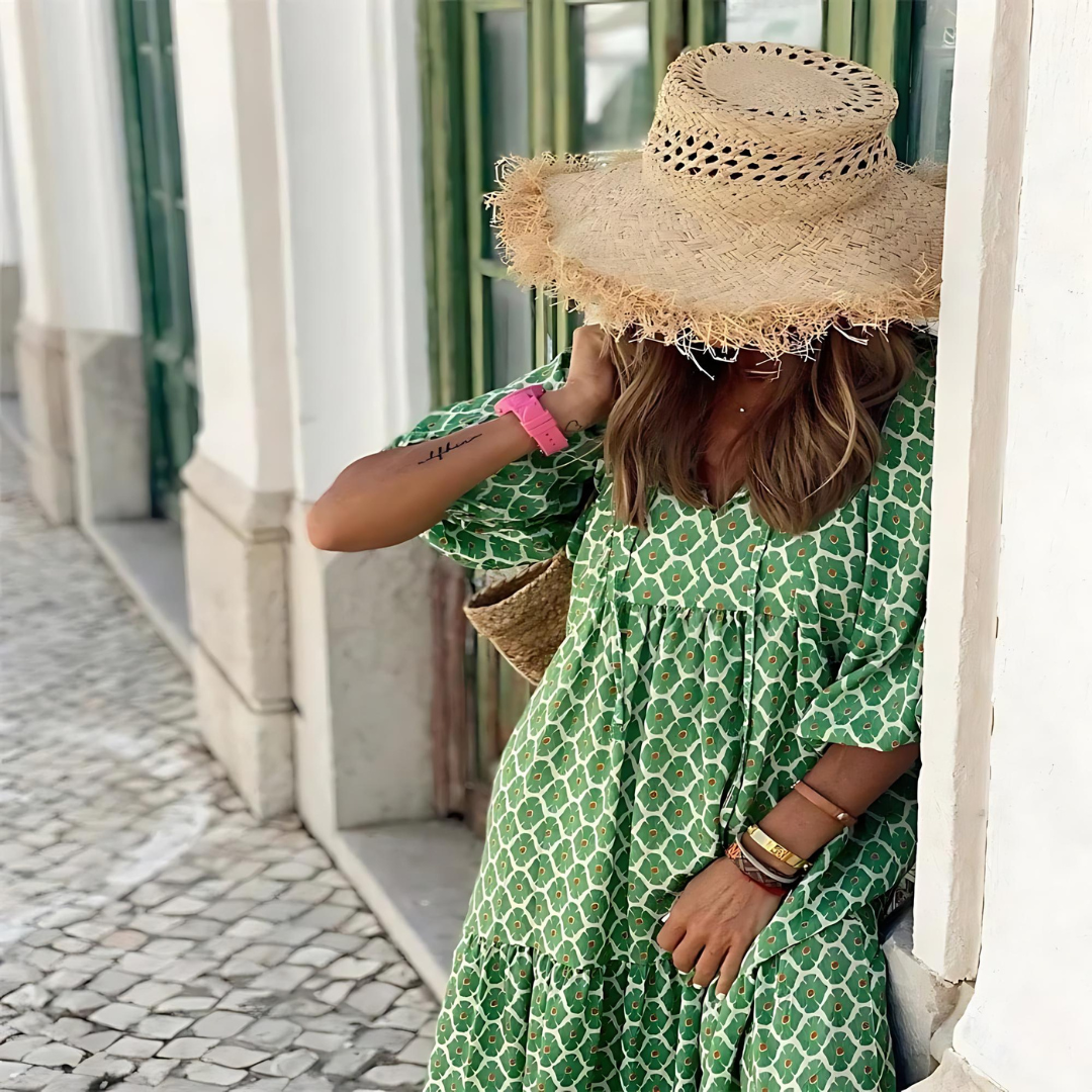 Sharon – Luchtige Zomerjurk met Bloemenprint